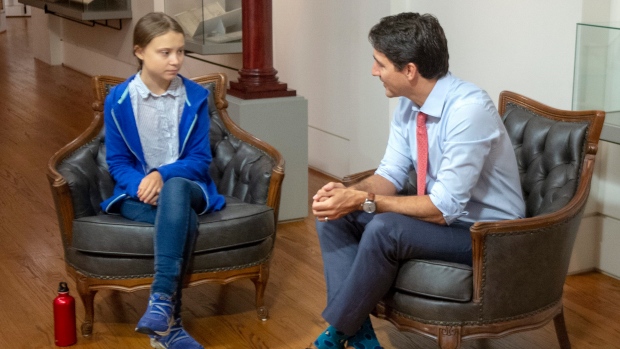 CTVNews's tweet image. Greta Thunberg pushes Canada, Norway, on climate before UN Security Council vote bit.ly/3dRig9p