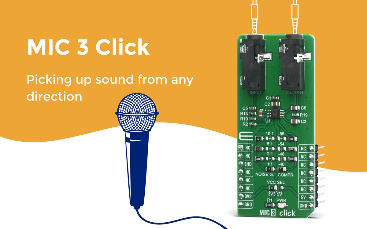 mikroel's tweet image. TODAY&apos;S NEW PRODUCT - A low voltage Microphone preamplifier with variable compression and noise gating. @ADI_News 

#mikroe #mikroelektronika #analogdevices #embedded #embeddedsystems #mic #microphone #microcontrollers

mikroe.com/blog/mic-3-cli…