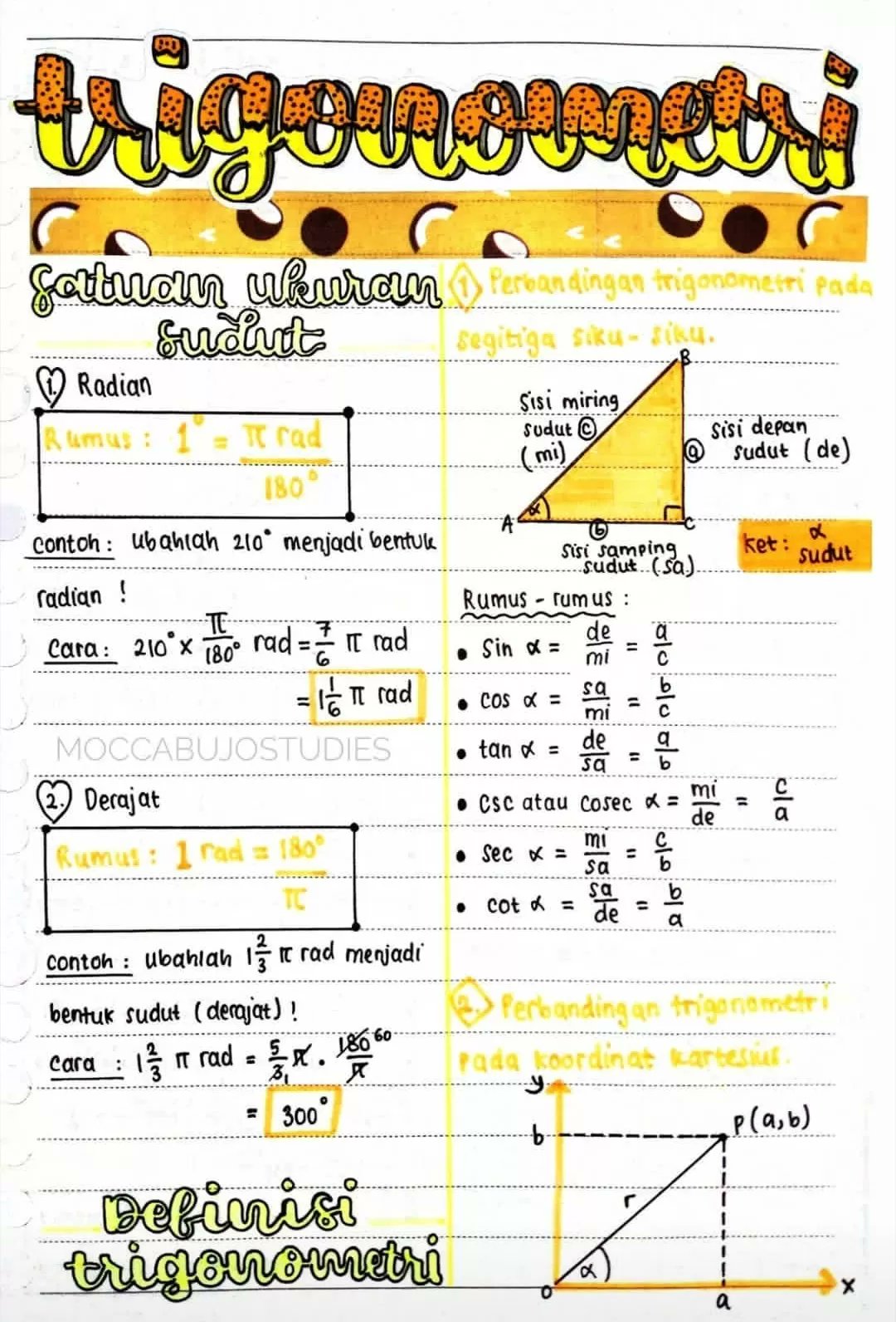 Clearnote Indonesia on Twitter: "🔸CATATAN TRIGONOMETRI🔸 https