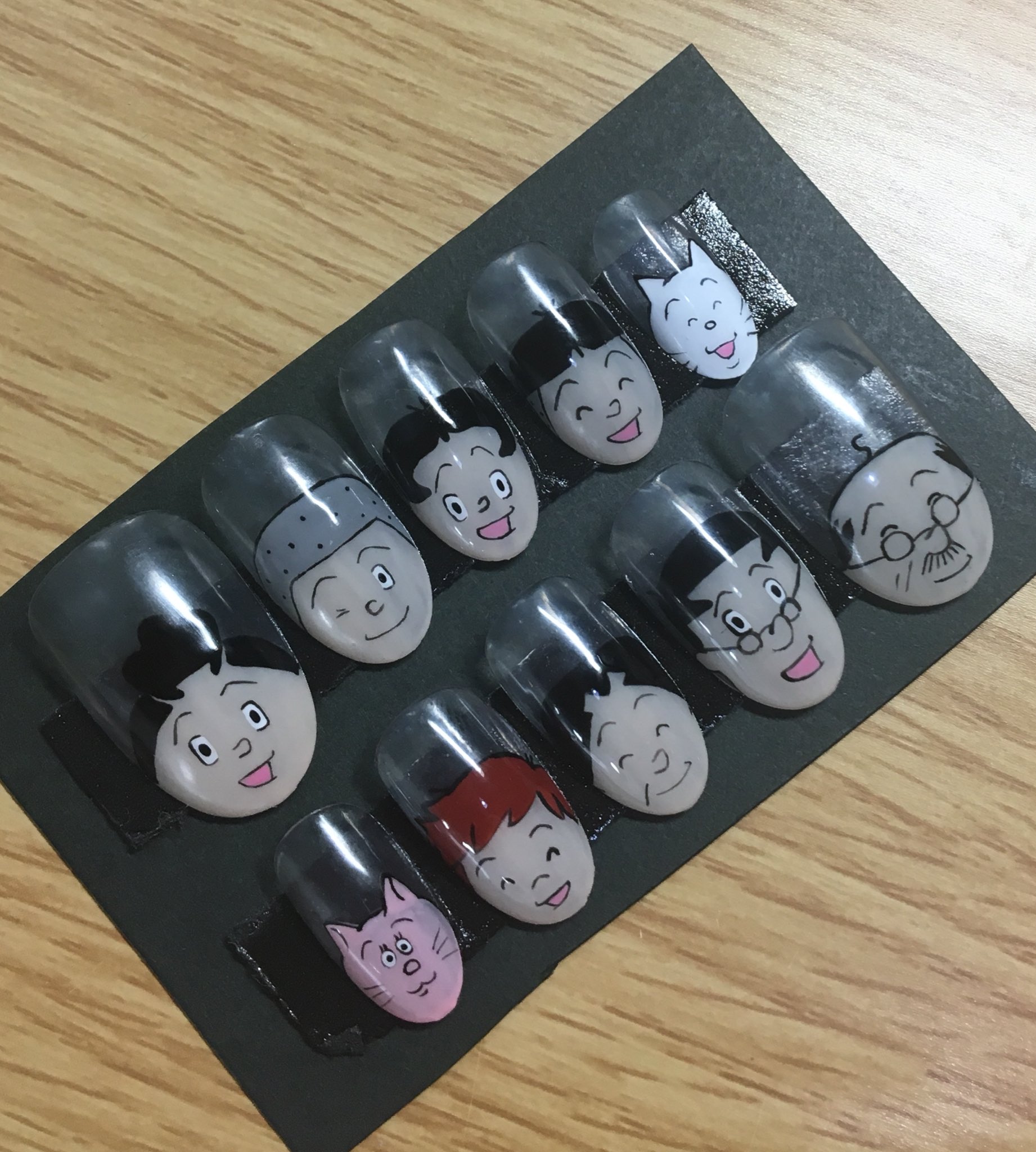 M S Nail サザエさん カツオ ワカメちゃん タラちゃん タマ 波平さん マスオさん フネさん イクラちゃん タマのガールフレンド サザエさんネイル キャラネイル ネイル ネイルチップ T Co Nrmjwqad8r Twitter