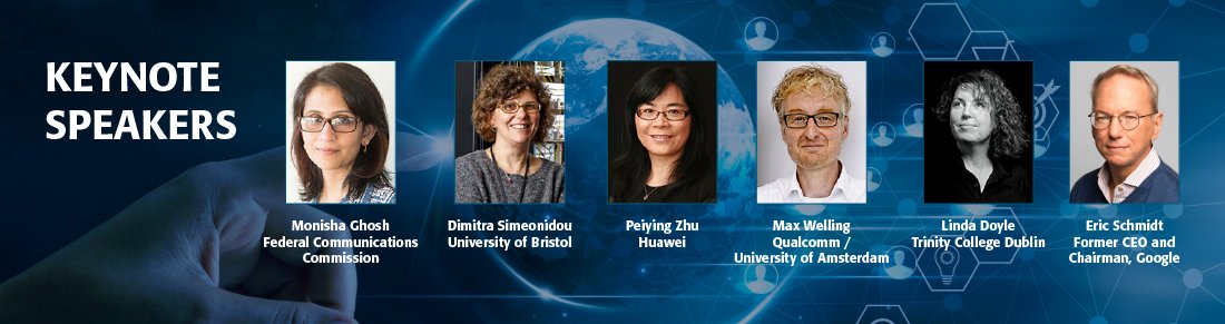 Going on now and join for free! #IEEEICC 2020 Keynotes by Max Welling, VP Technologies, Qualcomm, Linda Doyle, Dean of Research, Trinity College Dublin, &amp; Eric Schmidt, Former CEO and Chairman, Google! Access the live session at bit.ly/2AcNVUw. #IEEEorg #Technology