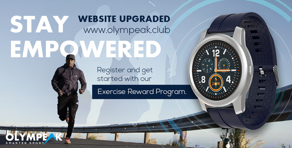 🖥📲Our UPGRADED WEBSITE is live!
#OlympeakPÉONE⌚️📲 #OlympeakClub
The EXERCISE REWARD PROGRAM is now open on our website!
Register, then check out the rewards you can earn.
Maximize your sports potential with a simple click olympeak.club 
#smartsport #smartwatch