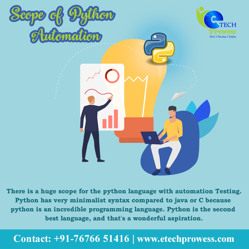 EtechProwess's tweet image. For More Details: etechprowess.com
or Call on +91-7676651416
#PythonprogrammingcourseinBangalore
#PythonprogrammingtutorialinBangalore
#Pythonautomationtestingtraininginbangalore
#Pythonautomationtestinginbangalore
#etechprowess #Pythonautomation #Pythonprogramming