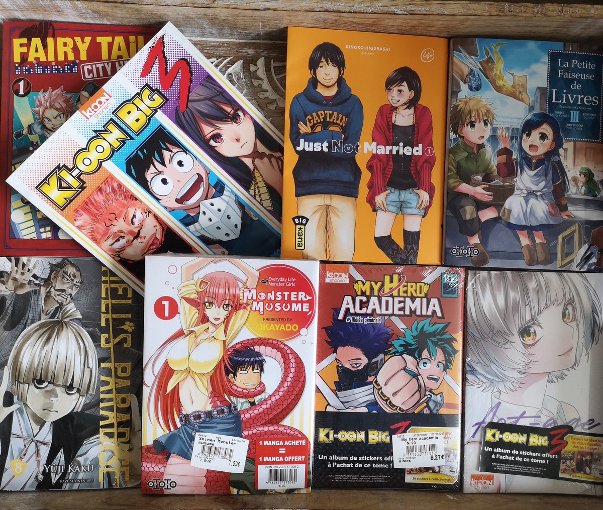 Bookin_Game's tweet photo. #achatmanga d'hier ! On a craqué !!
#myheroacademia 23, #justnotmarried, #hellsparadise 8, #lapetitefaiseusedelivres 3, #actage 1 et 2, #monstermusume 1 et 2, #fairytailcityhero 1. On a reçu l'album #kioonbig3 !
#manga
Découvrez notre #chaîne #youtube #bookingame 😉 https://t.co/saQ82dLGbz