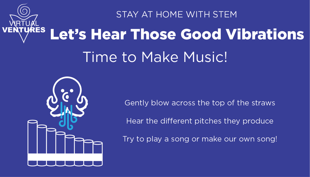 virtualventures's tweet photo. Time to make some music! Learn about sound waves with todays #StayAtHomeWithSTEM https://t.co/tsSJnOCEZR