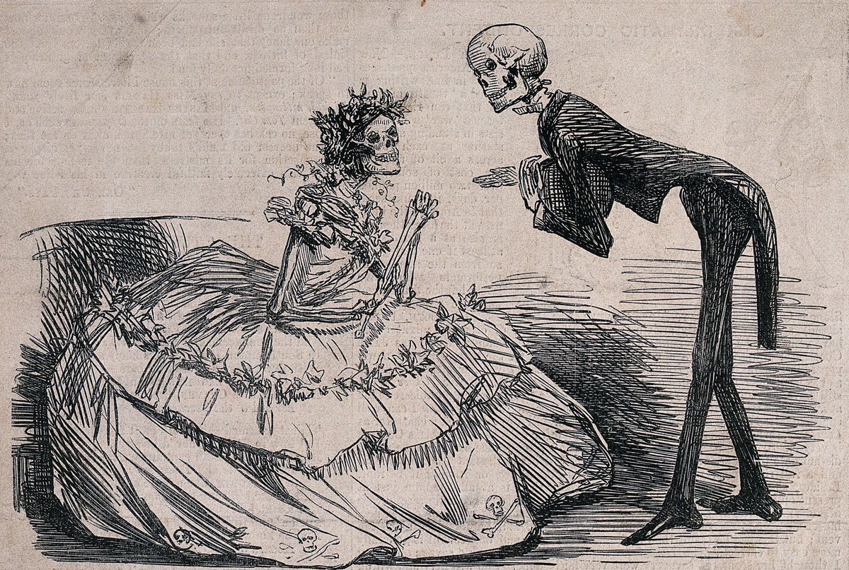 if you did anything dangerous, like ‘take a boat’ or ‘wear a corset’ or ‘apply literal pounds of arsenic based makeup’ you would just turn into a skeleton