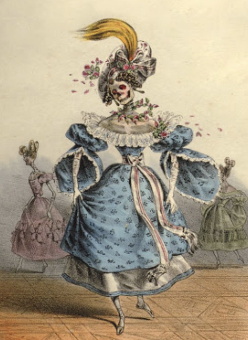 if you did anything dangerous, like ‘take a boat’ or ‘wear a corset’ or ‘apply literal pounds of arsenic based makeup’ you would just turn into a skeleton