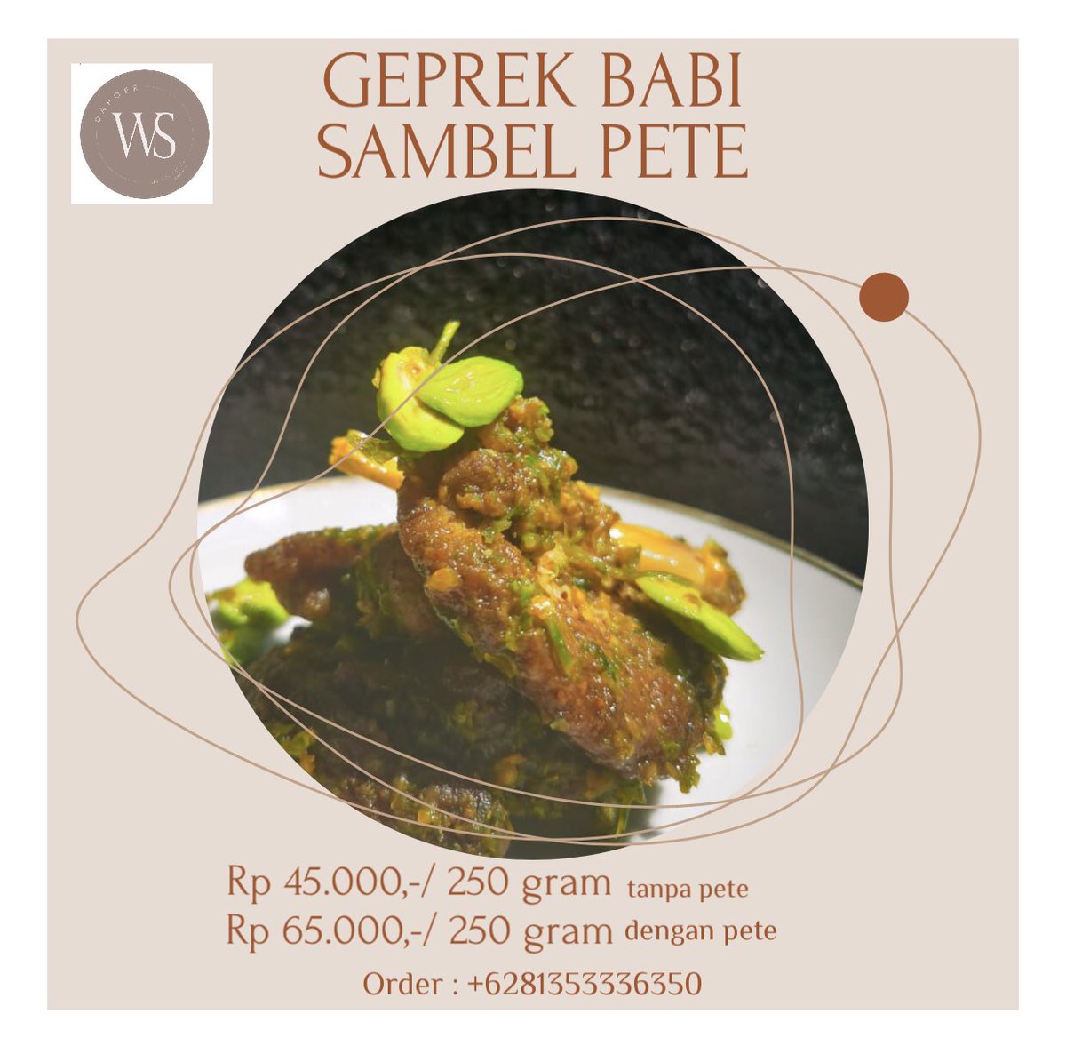 PETE with Babi ??
why not 😉
place your order “GEPREK BABI SAMBEL PETE” now for this weekend 😉

#KarenaBebongGakPernahDusta
#geprekbabi #sambelgeprek #babi #pete #sambelpete