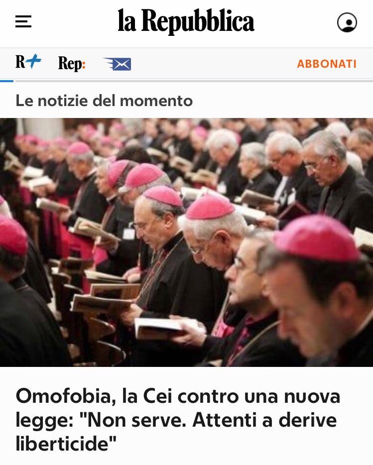 Il discorso è semplicissimo: discriminazione e violenza non sono opinioni protette dall’articolo 21 della Costituzione. Di una legge che tuteli la comunità #LGBT+ e tutte le persone dai crimini d’odio c’è molto bisogno. Si approvi in fretta la legge contro #omofobia, con coraggio