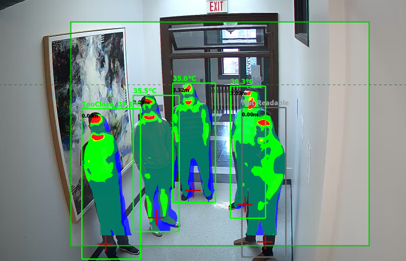 DataRealmInc's tweet photo. Thanks to members of our #DataRealm team and the founder of @EAIGLE_Tech our office is set up with the latest AI solution to help mitigate COVID-19. 

This technology is able to identify the number of people, monitor body temperature and flag suspected cases.
#AI #tech #software https://t.co/PO9U1hw6Et