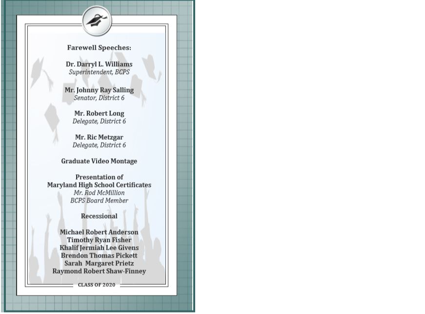 Commencement Program Pages 7,8,9