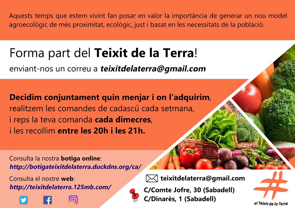 cancapablanca's tweet photo. Resum setmanal d’activitats:

➡️ Dimarts Curs Conversa Anglès🗣
➡️ Dimecres: recollida de cistelles ecològiques de @TeixitTerra 
➡️Diumenge programa especial  del @PimPamPumRT 🎧⚒ i 
📚Club de Lectura Política 📚 https://t.co/Tk4MKX5sCd