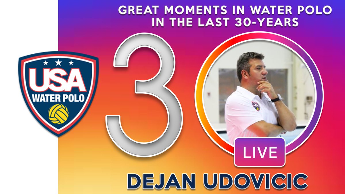 <a href="/GregMescall/">Greg Mescall</a> speaks with Men’s National Team Head Coach Dejan Udovicic about the greatest moments in water polo over the last 30-years in this #AtHomeUSAWP! Don’t miss it!

Instagram Live <a href="/USAWP/">USA Water Polo</a>

TODAY 1P PDT | 3P CDT 

@H2OhhPOLO <a href="/WPcoachU/">Dejan Udovicic</a> <a href="/OdpMidwest/">MIDWEST ODP</a> <a href="/OdpMidwest/">MIDWEST ODP</a>  <a href="/usawpMDW_IL/">Midwest Elite League</a>
