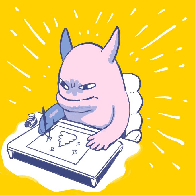 仕事をするかっこいい横顔に憧れるけど、真剣に絵を描いてるとどんどんしゃくれてくる。 