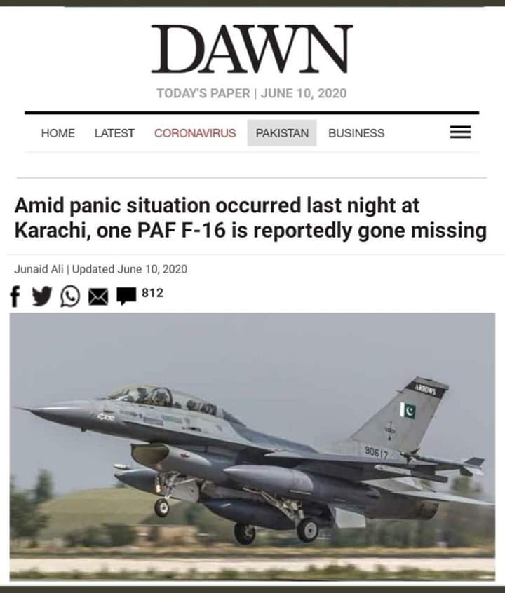 therobinhoodz's tweet photo. Pakistan's F-16 aircraft has gone missing since last night. At the same time, the Indian Air Force entered Karachi. There is a stir in Pakistan , useless Pakistani Airforce 🤣🤣
#F-16 #Karachi #KarachiBlackOut #FearInPakistan https://t.co/rGq8FwtnO1