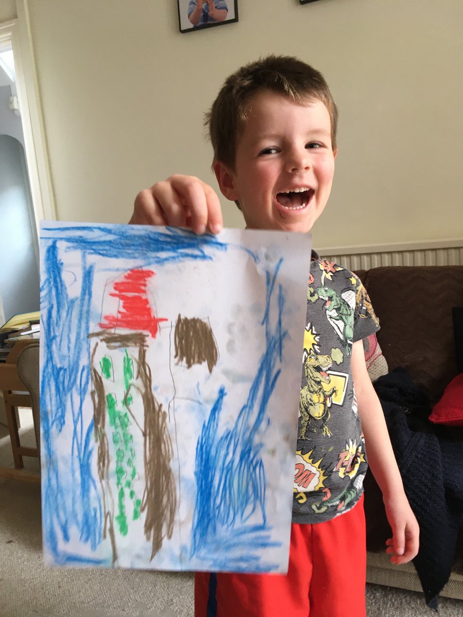 drhaynesbiol's tweet photo. @RhiwbeinaPrm Henry’s castle in the style of Paul Klee (r2). He enjoyed using pastels, especially the part where he turned the bathroom blue 🙈🤣 https://t.co/gWDM19ZwDL