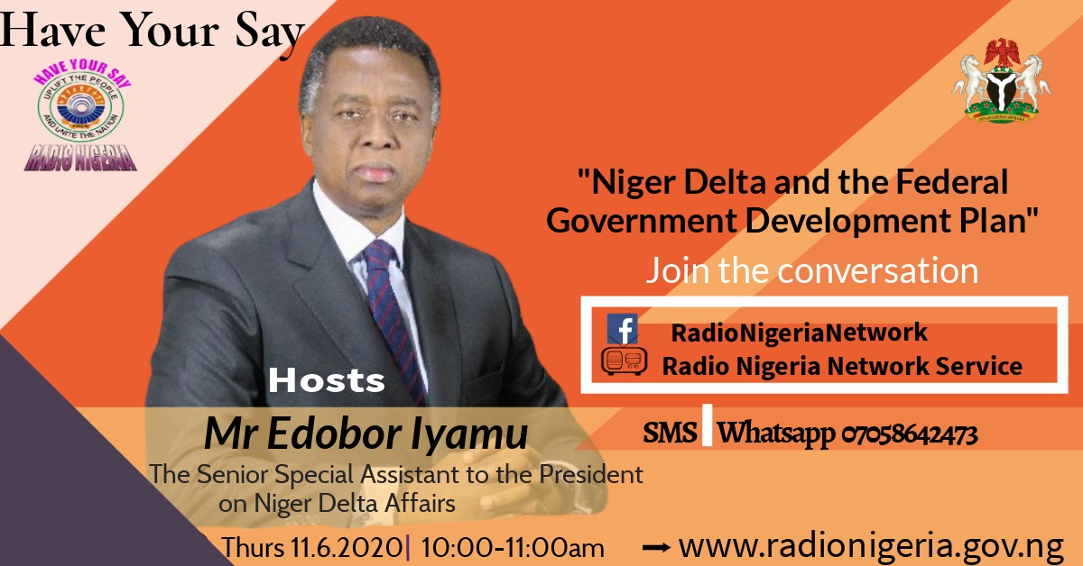 radionigeriahq's tweet photo. UPCOMING!!! Tomorrow 11.06.2020 Join @IyamuEdobor on #HaveYourSay on #Niger #Delta & Fed Gov Development Plan @MNDA_Ng @usaniuguruusani @engr_adjogbe @Laurestar #NDCleanUP @NDDCOfficialNGR @NGRPresident @mdliman #Mangrove #Ecosystem #Recovery #Restoration #OilSpill #GIS https://t.co/TlWdms35OL