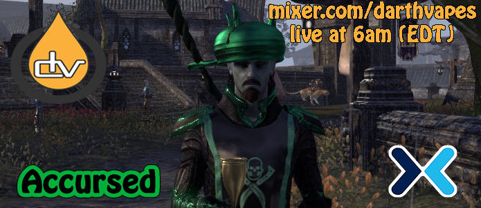 DarthVapes's tweet photo. Now Live with more chill @TESOnline content on @WatchMixer!!
@mixercanucks @MixerRetweetSup #AccursedGuild  #ESO #ESOMIXER #DarkHeartOfSkyrim #Greymoor 
https://t.co/QRlxJp2Jsb https://t.co/cVgiqaVS6d