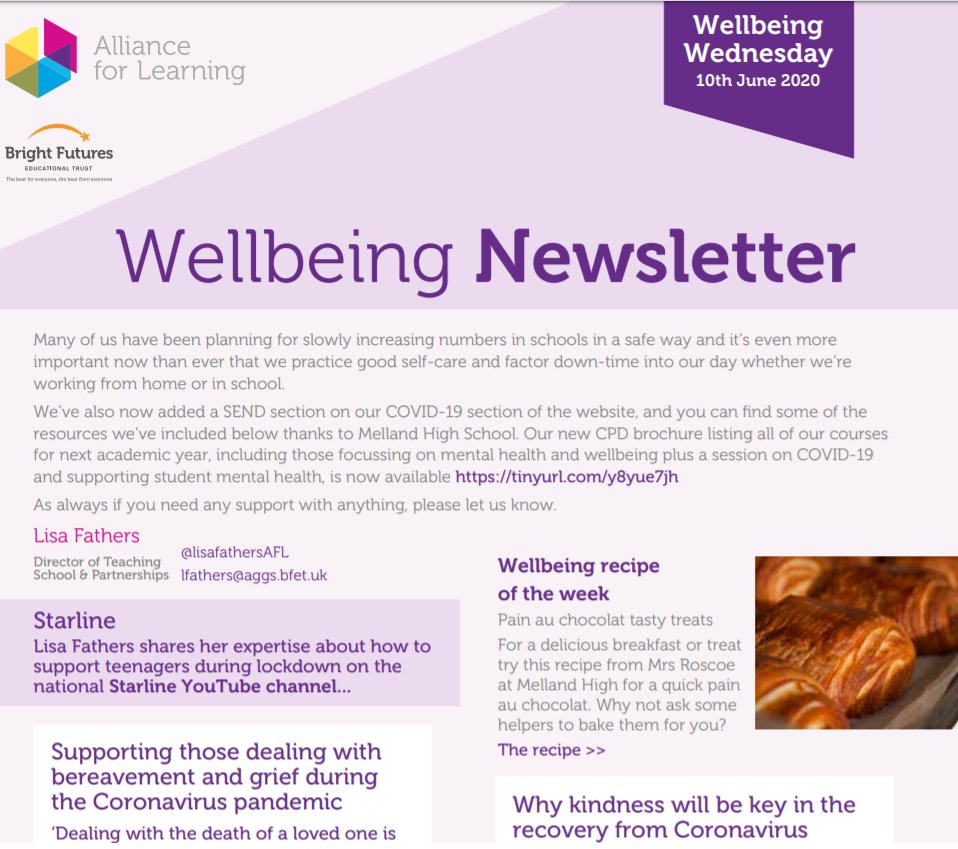 Training_BF's tweet image. Fantastic advice on how to support those dealing with bereavement &amp;amp; grief from @Adam_Rumble_EP @BFET_EPSO in our latest #WellbeingWednesday newsletter. Find out more here: bit.ly/2AVh32m @lisafathersAFL @BrightFuturesET @john_stephens67 @garyth66