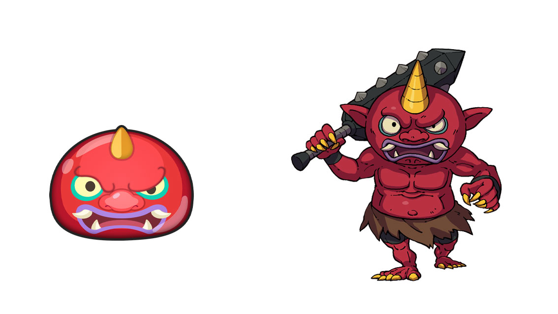 今日の妖怪ぷに（75）】 「赤鬼」 ランク ：S しゅぞく：ゴーケツ ひっ