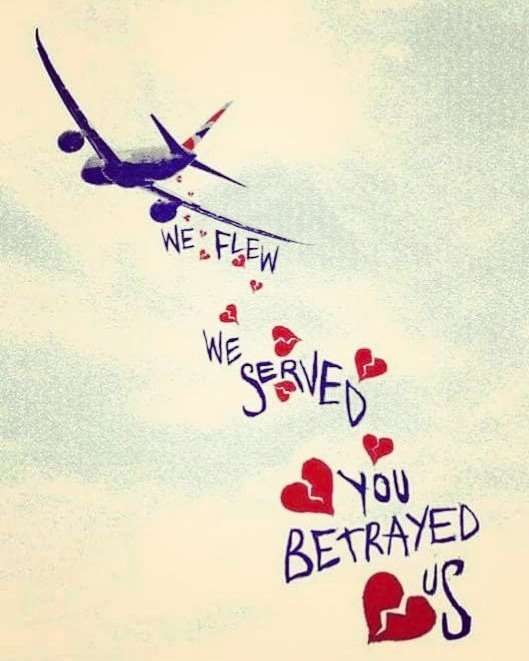 ampajariya's tweet photo. Thank you so much .@IANKELTIE for your accurate illustration of what is going on at .@British_Airways 
This is OUR airline, OUR pride and passion #BABetrayal #BAckstabbers #inthestocks #BAstopredundancies https://t.co/FhoMUY9LfR