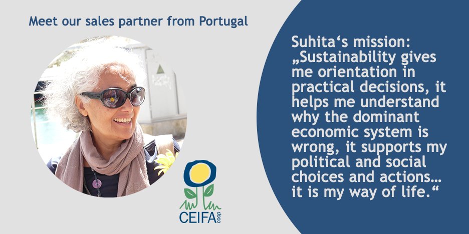 Meet our sales partner from #Portugal! Today, we'd like to introduce Suhita Osório-Peters from CEIFAcoop. The non-profit cooperative aims at spreading #knowledge about #sustainabledevelopment through #research, #consultancy and training. Check them out at: ceifacoop.pt
