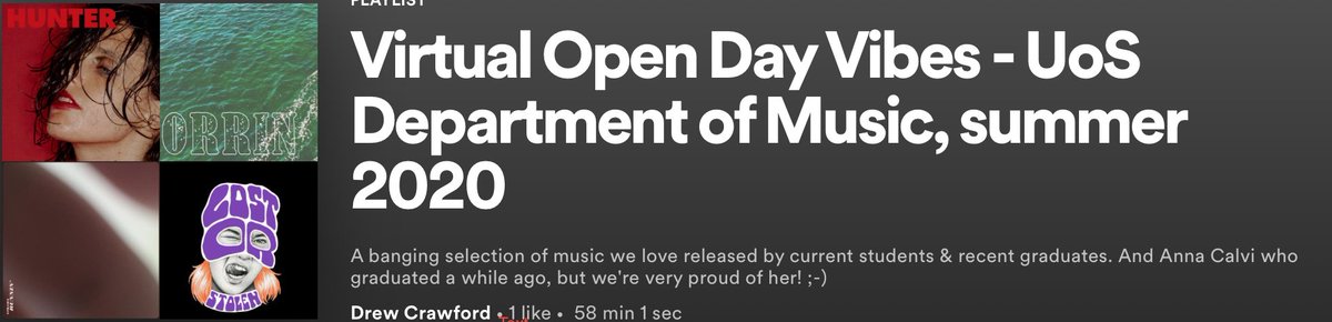 UoSMusic's tweet photo. Listen to this banging playlist of music released by our current students & recent grads to find out why we're one of the highest ranked Music departments in the UK https://t.co/t9YyZNmVhk https://t.co/iiMgN5nAMx