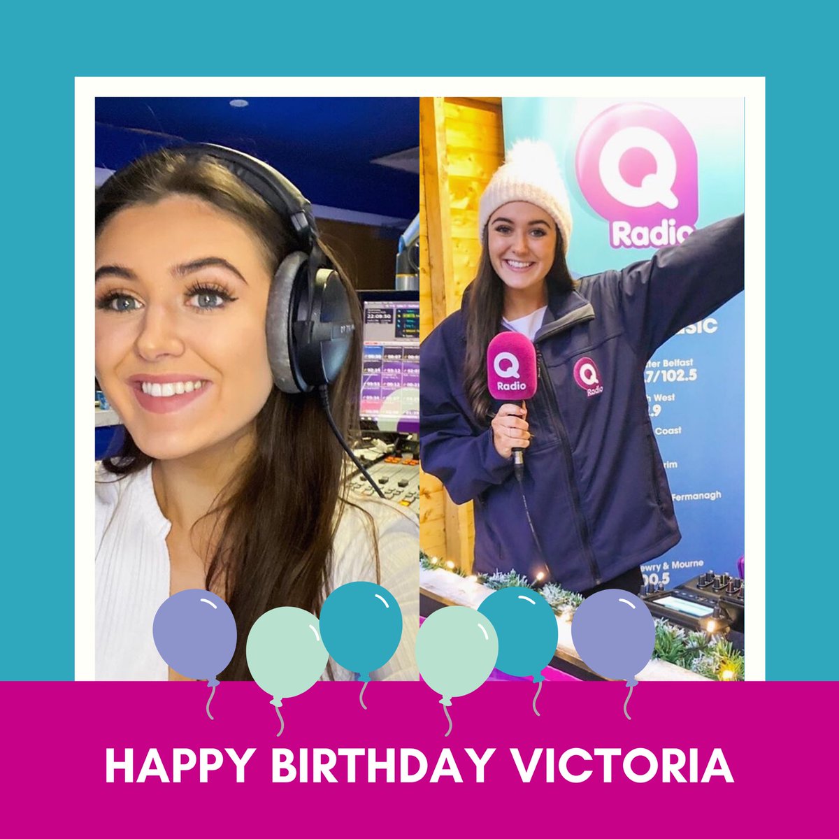 QRadioOfficial's tweet photo. A very HAPPY BIRTHDAY to Q Radio Into the Night presenter @_victoriaquinn 💜📻🎉 https://t.co/WOdKmekyNs