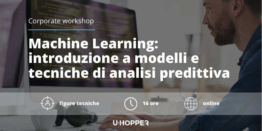 uhopper's tweet photo. Cos'è l'#AnalisiPredittiva, quali strumenti occorrono e come si usano? Tutte domande a cui questo #corso fornisce risposte utili e guide pratiche di immediato utilizzo 👉 https://t.co/Ol2bqDtLji 🚀 #FormazioneAziendale #ML #MachineLearning #CorsiDiFormazione #PredictiveAnalytics https://t.co/2tk8jM3q1X
