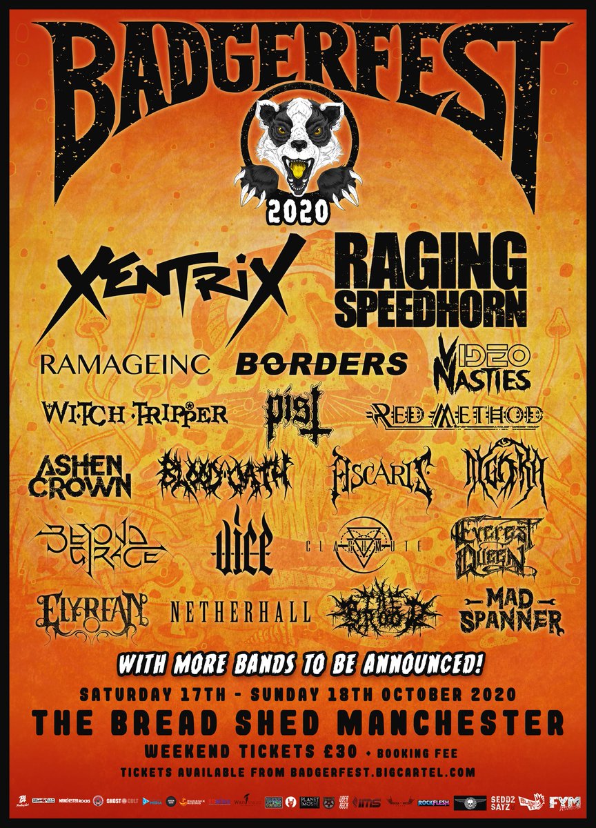💥#BF20 ANNOUNCEMENT

We are proud to announce next 3 band's for this year's Badgerfest Weekend 2020

@videonsties
<a href="/clashmute/">Clashmute</a>
<a href="/Netherhall/">Netherhall School</a>
💥Tickets Badgerfest.bigcartel.com