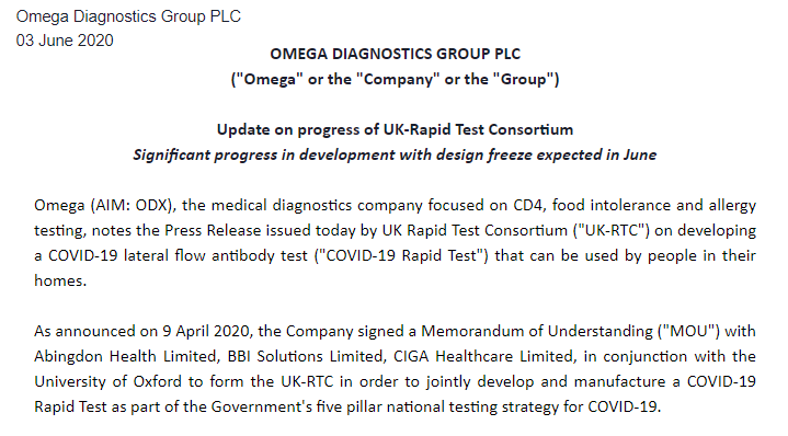 leedbartz's tweet photo. #ODX Omega Diagnostics 

UK-RTC Expects to reach Design Freeze in June 👍🏻

#Coronavirus #COVID19 #Covid19UK #covid #Testing #DesignFreeze #UKRTC https://t.co/XHPXKwBvAO