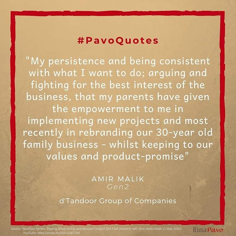 binapavo's tweet photo. NextGen Series: Staying afloat during and beyond Covid19 (the F&B industry) with Amir Malik
YouTube: https://t.co/fho1BGDffO
#dTandoor #Gen2 #Innovation #Passion #Rebranding #Revamp #Values #ProductPromise #Values #Empowerment #NextGen #Series #BinaPavo #PavoQuotes #DrLei https://t.co/yGEFSVvIY3