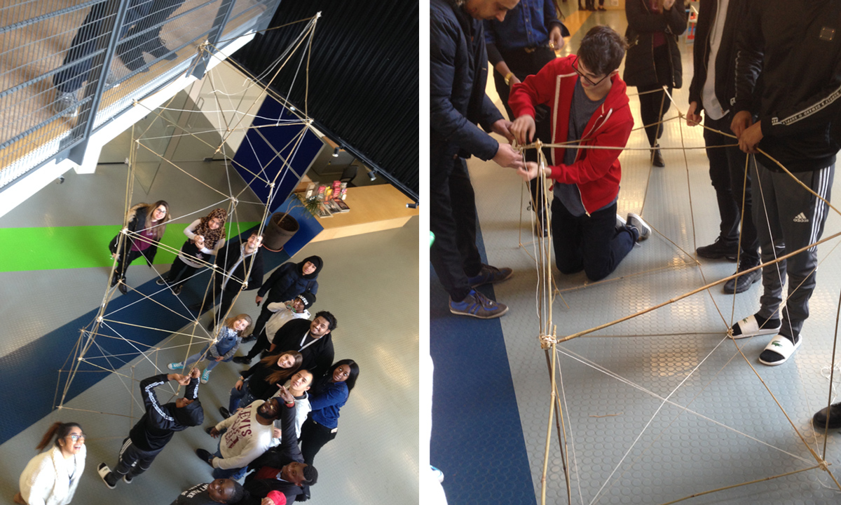 ADT_UEL's tweet photo. We strongly believe in the Learning by Making approach β Our Yr1 ADT students exploring structural systems by using simple bamboo sticks and rubber bands.
#technology #ArchitecturalDesignTechnology #architecture #careers #design @CIATechnologist @UEL_News https://t.co/fZRmT91GRa