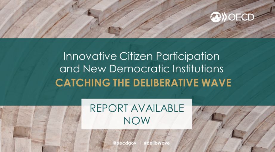 JUST RELEASED 📢Innovative #CitizenParticipation &amp; New Democratic Institutions

New report explores trends in #deliberative processes, identifies different models &amp; design choices, and the benefits &amp; limits of public #deliberation.

See report: bit.ly/2UwQ4RP #delibWave