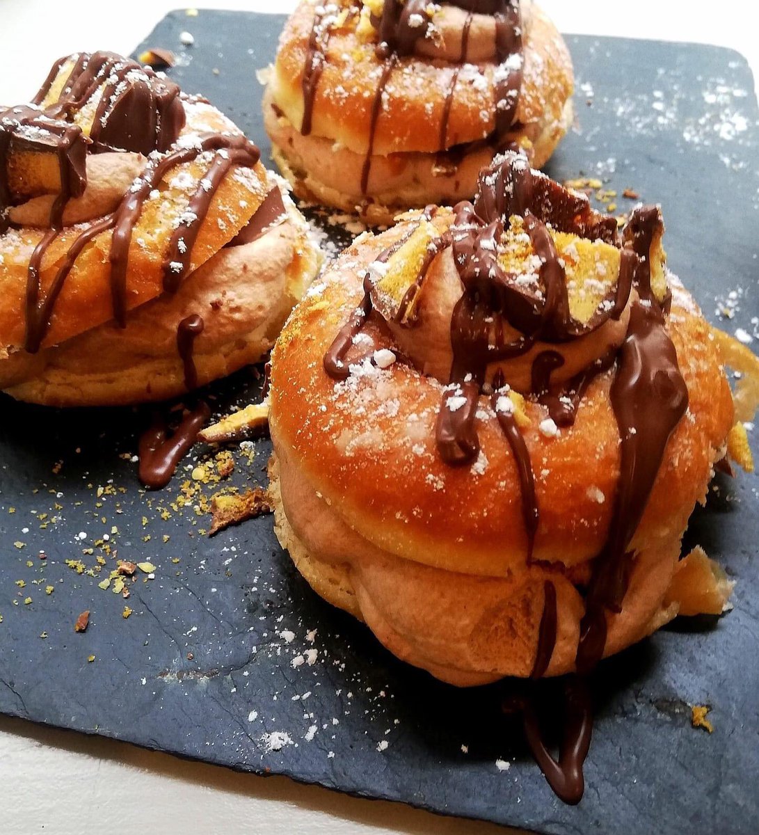 Crunchie Nutella Cream Doughnuts 🍩 😋