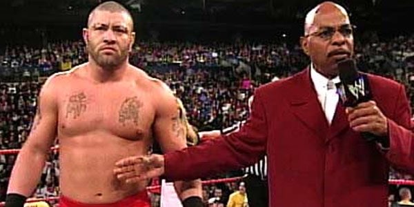 As a heel manager, Teddy Long introduced Rodney Mack and the White Boy Challenge, daring white wrestlers to face Mack in the ring, until Goldberg finally squashed him. Long is best known for his role as onscreen general manager of Smackdown between 2004 and 2012, playa.