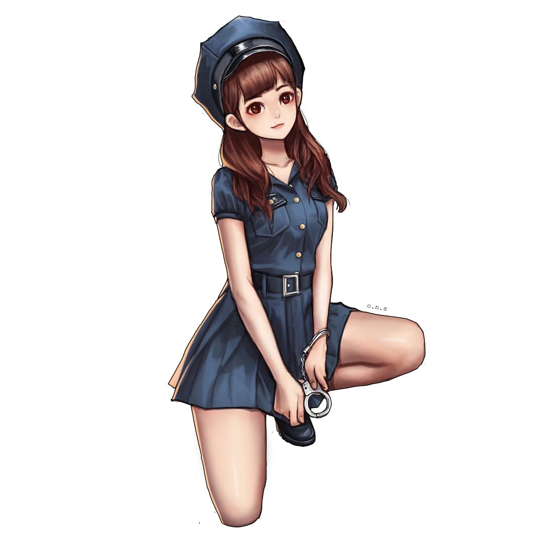 some girl from pinterest 🐾 
#digitalart #美少女 #漫画 #manga #anime #beautiful #cute #drawing #animeart #illustration #girl #artwork #イラスト #cosplaygirl #policecosplay #fanart