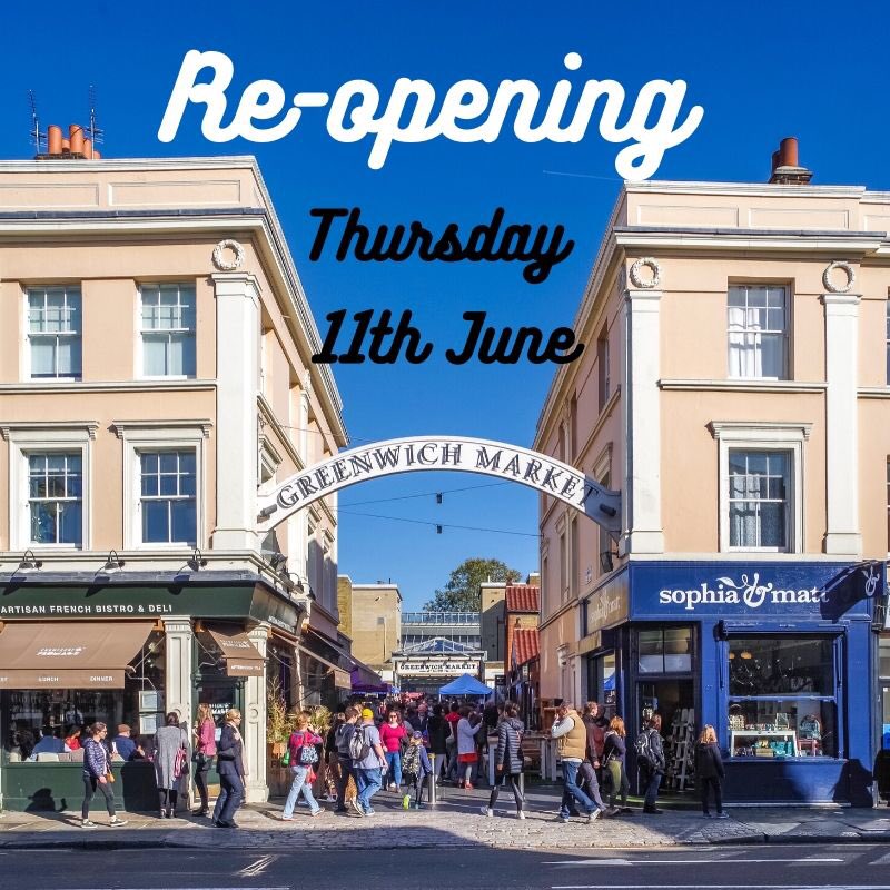 Welcoming you back - from tomorrow <a href="/greenwichmkt/">Greenwich Market</a>  our #streetfood takeaway service is open Thursday - Sunday 10am to 4.30pm. Spacious new layout and free bike park. <a href="/TimeOutLondon/">Time Out London</a> <a href="/businesslondon/">Grow London</a> <a href="/secret_london/">secret_london</a> <a href="/ilovemarkets/">I Love Markets</a> <a href="/Markettiapp/">Marketti</a> <a href="/VisitGreenwich/">Visit Greenwich</a> <a href="/theguidemag/">The Guide Resident</a>