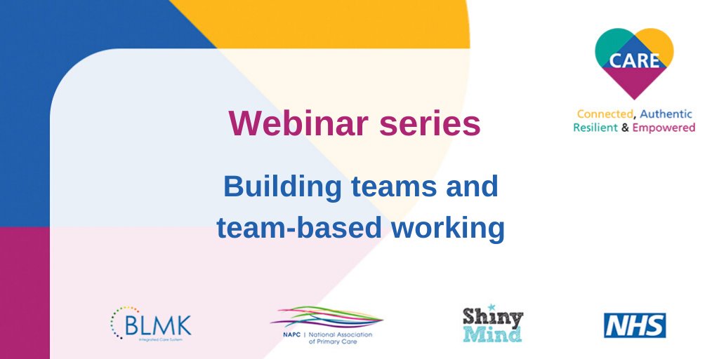 It's that time of the week again! We're looking forward to our next webinar for #generalpracticenurses on building great teams and team-based working with @BLMKPartnership @clareaminton @DrNavChana @marshall_johnny @jethornley @SusiClarke @LizHowarth5 @Pearson1Nina @kstorey63
