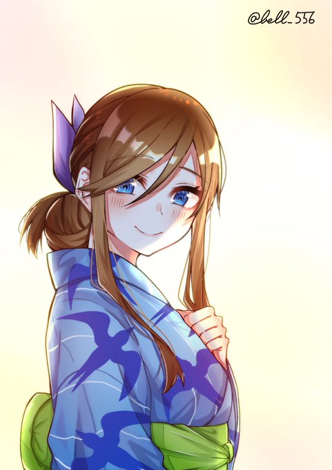 ベルさんがTwitterに投稿した中野三玖(五等分の花嫁)のイラスト。