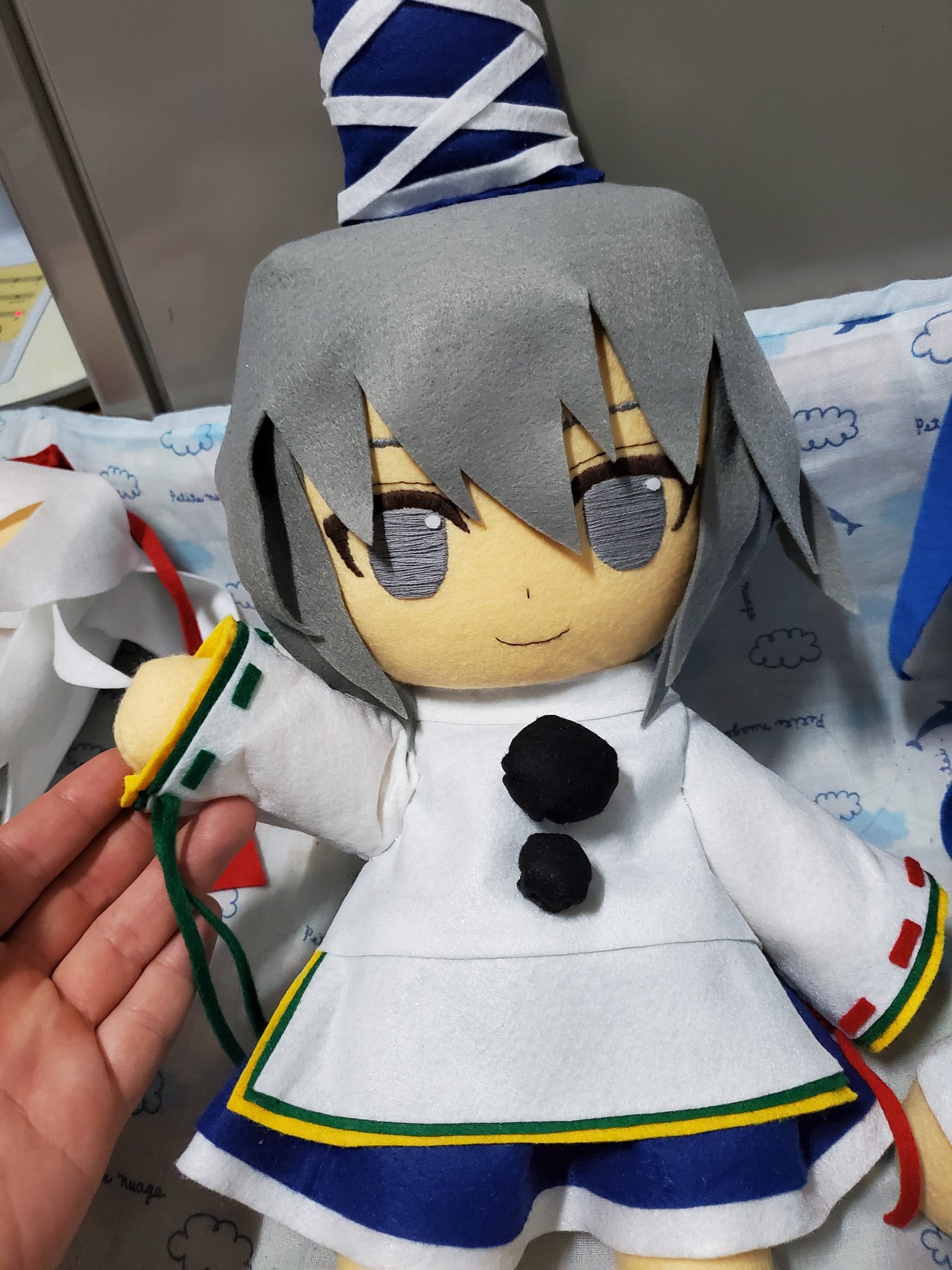 東方Project ふもふも ふと 物部布都 ぬいぐるみ東方缶バッジ付き