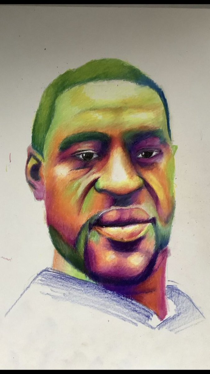 Fraser, one of our hugely talented new S5 has created this beautiful portrait of George Floyd as part of his home learning <a href="/drumchapelhigh/">Drumchapel High</a> <a href="/GlasgowCREATE/">Glasgow CREATE</a>