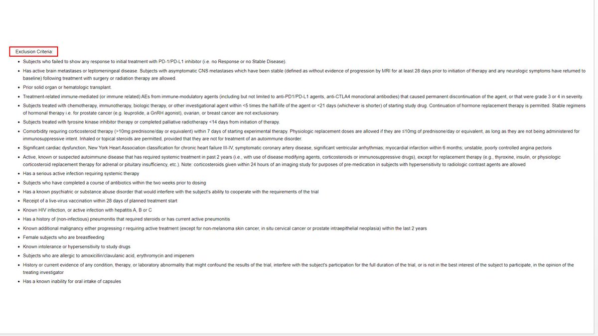  #DDDDThe study has recently been updated to add a series of further Exclusion Criteria'sThis will ensure the larger cohort is more fine tuned to prevent these patients which unfortunately are ill to treat to be admittedImproving the overall efficacy profile of the drug