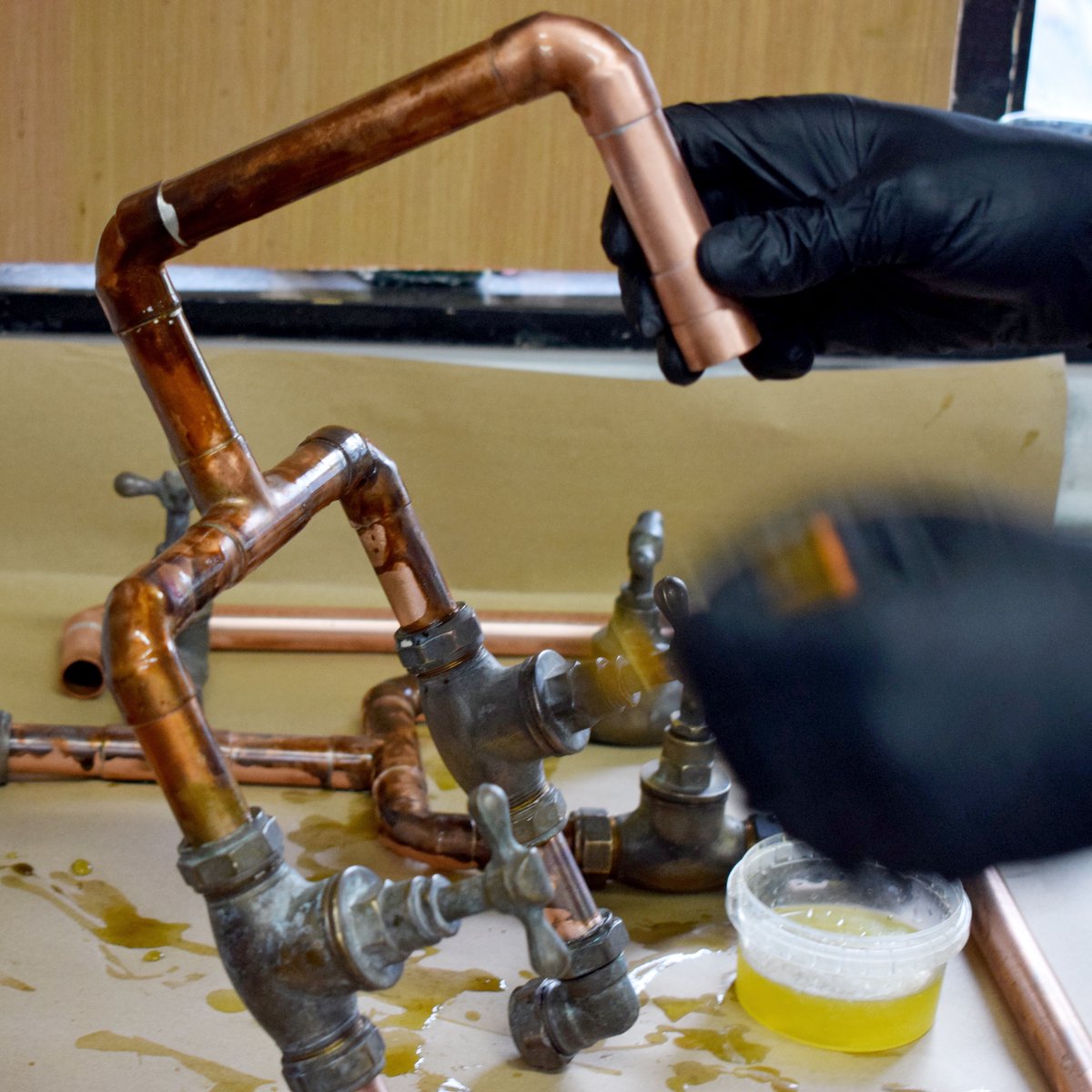 propercopperuk's tweet photo. Copper tap undergoing our unique ageing process https://t.co/PFyUadu1yM