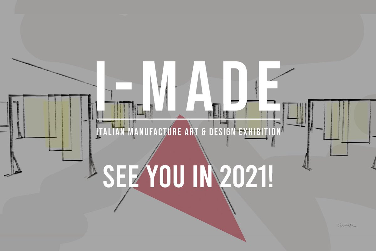 SEE YOU IN 2021!⁣
⁣
In view of the unprecedented global emergency and in the desire to prevent the spread of Covid-19, we made the difficult decision to postpone the second edition of I-MADE to 2021.
⁣
Join us in 2021: i-made.co.uk/exhibiton

#IMADElondon #Italian #Design