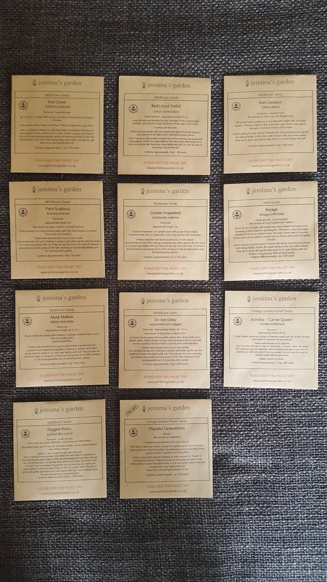 Thanks <a href="/Jemimasgarden/">Jemima's Garden - Flower Seeds for Wildlife 🐝🦋🌱</a> for my wildflower seeds!