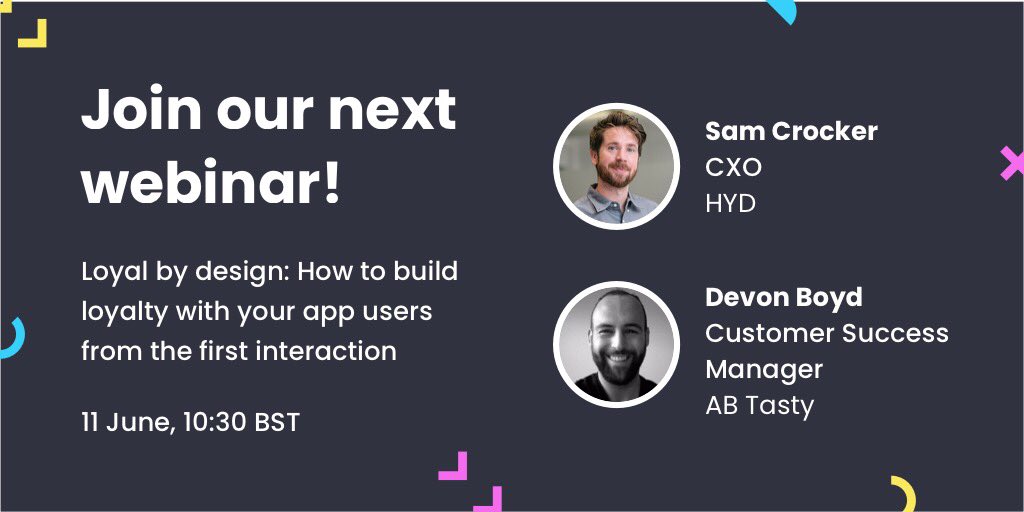 Interested in building loyalty with your app users! Join our webinar, hosted by <a href="/ABTasty/">AB Tasty</a>, tomorrow (June 11th)! 

abtasty.com/resources/loya…