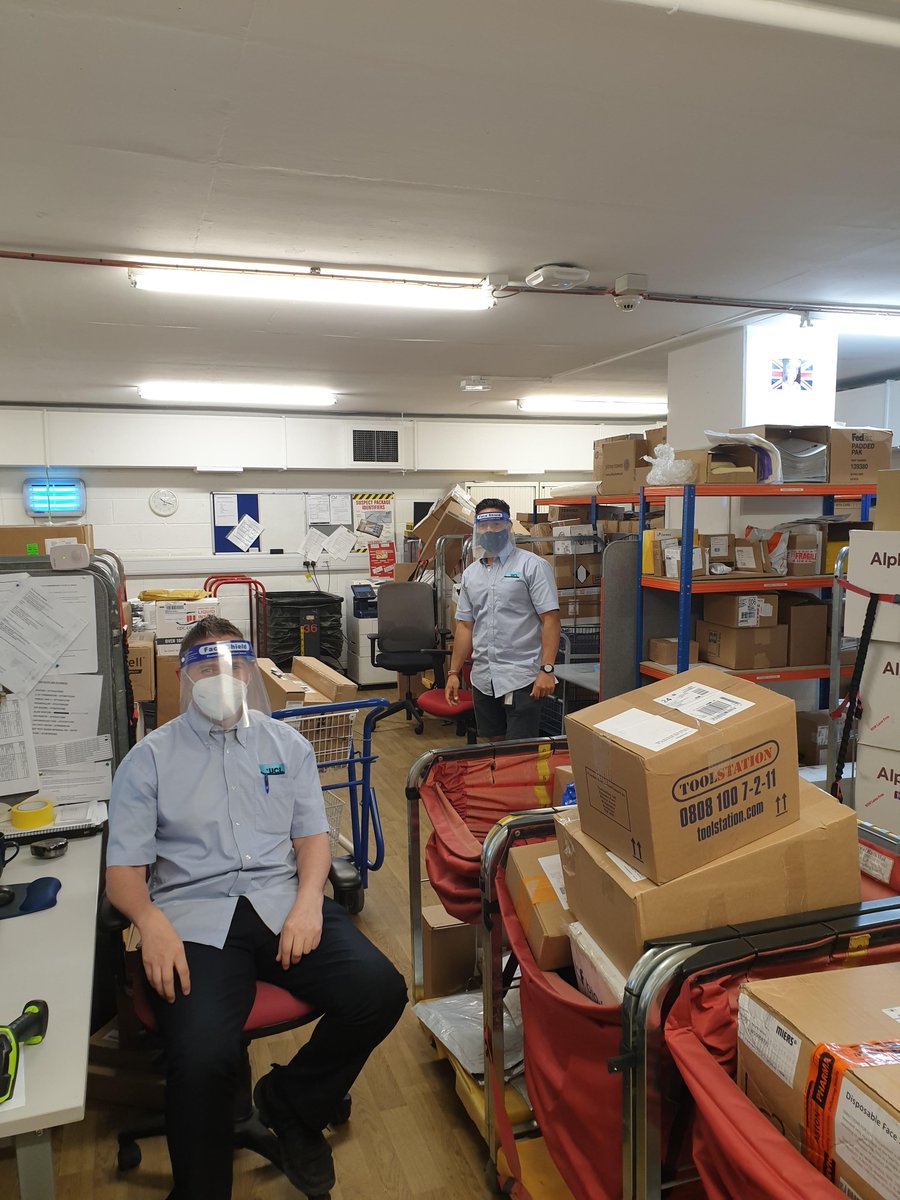 UCLogisticsMail's tweet photo. Our Post & Logistics Operatives have been working safely throughout lockdown, providing essential services to our UCL Research/Academics Teams & the NHS! Well done Teamπ #UCL #uclestates #COVID19 #workingsafely #postroom #logistics #nhs #post #parcels https://t.co/ZHoNO2kcEK