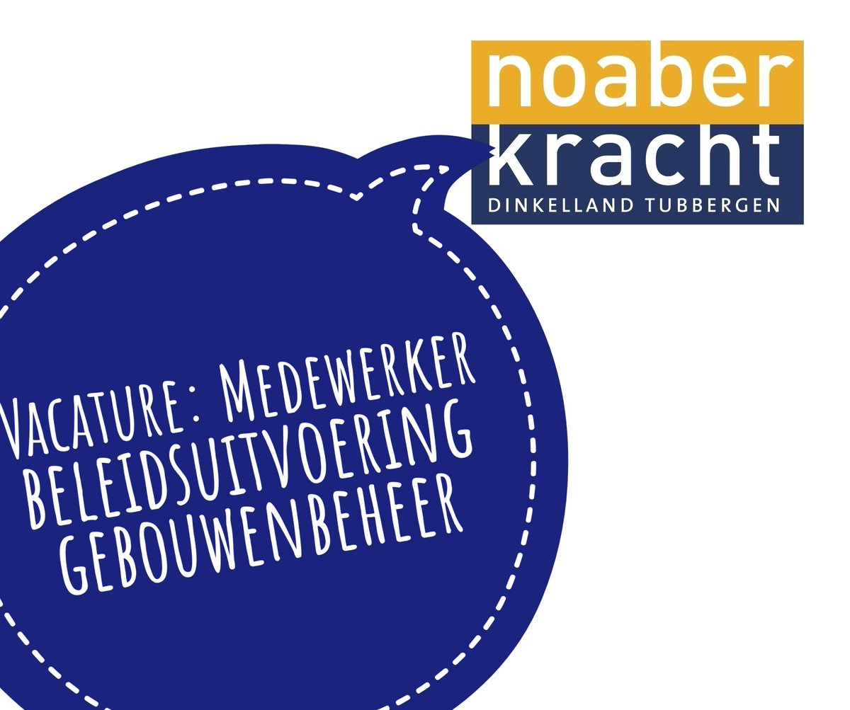 Gem_Tubbergen's tweet photo. Wij zijn Noaberkracht, een ondernemende organisatie van en voor twee Twentse gemeenten: #Dinkelland en #Tubbergen.
Wij zoeken een:
👇
Medewerker beleidsuitvoering gebouwenbeheer
☝️
Misschien iets voor jou?
Check dan onze site voor meer info:
https://t.co/xzVjg2zzoY
.
#Vacature https://t.co/icuCGj6kgH