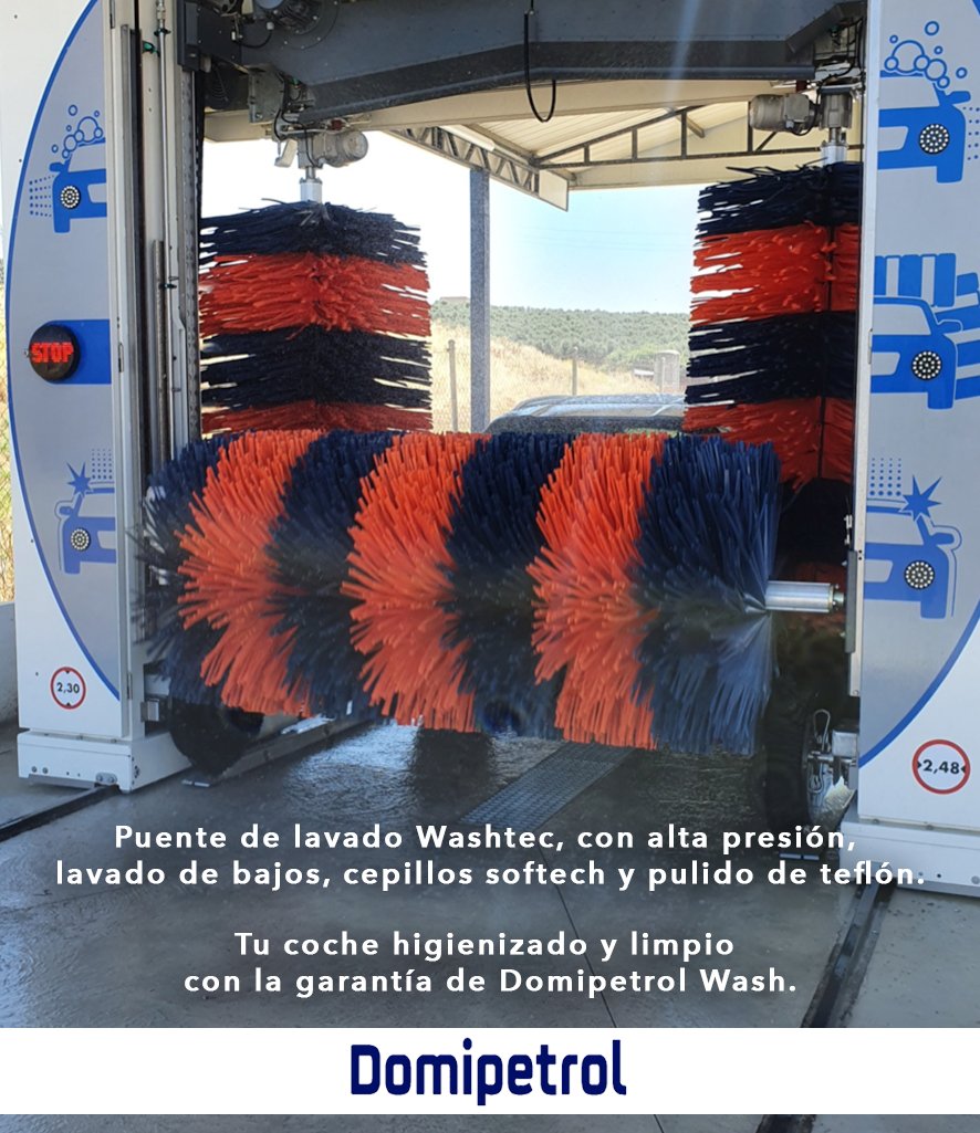 Estamos muy contentos 😄 de poder anunciar que en nuestra estación de servicio ⛽ Repsol de Montalbán inauguramos un nuevo puente de lavado Washtec.
El más moderno 💥 y eficaz de la zona, con alta presión, lavado de bajos, cepillos softech y pulido de teflón.